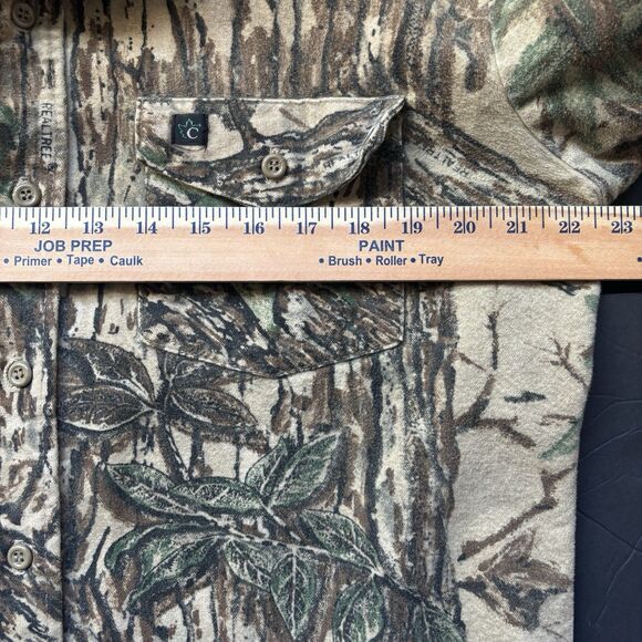 Codet RealTree Camo Flannel Shacket Men's 90’s M Hunting Shirt Jacket 22.5x25.5 - Picture 4 of 16